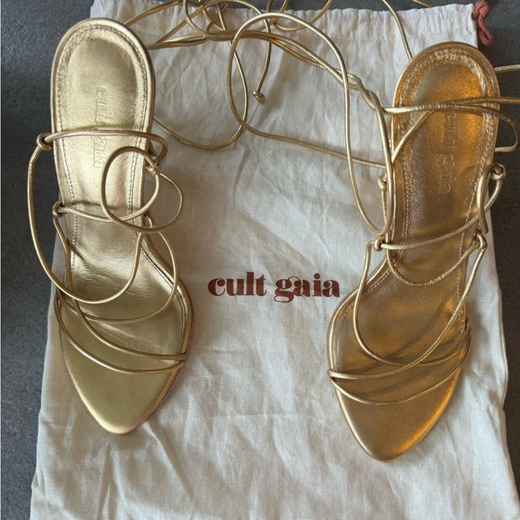 Cult Gaia Gold Sandal Size 6 Cleopatra - Picture 4 of 6